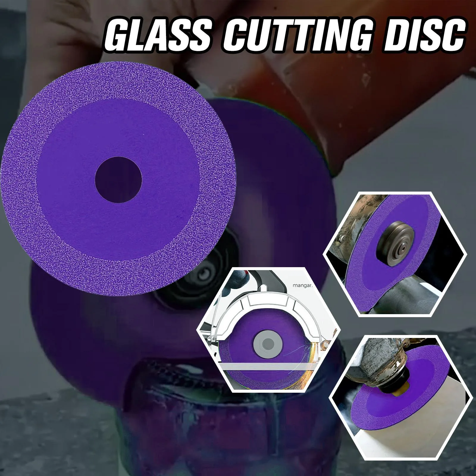 

1pc Diamond Disc Saw Blade Ceramic And Ordinary Glass Tile Jade Marble Polishing Cutting Blade Sharp Brazing Grinding Disc 100mm