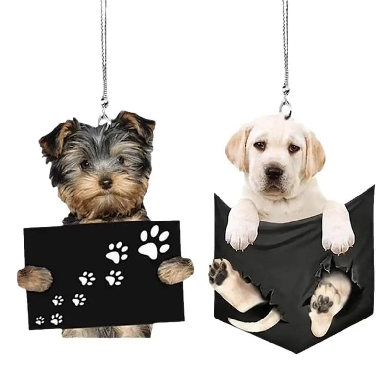 Dog Car Ornament 2D Acrylic Rearview Mirror Pendant Automotive Interior Decoration Cute Dog Pendant For Car Rear View Mirror
Dog Car Ornament 2D Acrylic Rearview Mirror Pendant Automotive Interior Decoration Cute Dog Pendant For Car Rear View Mirror