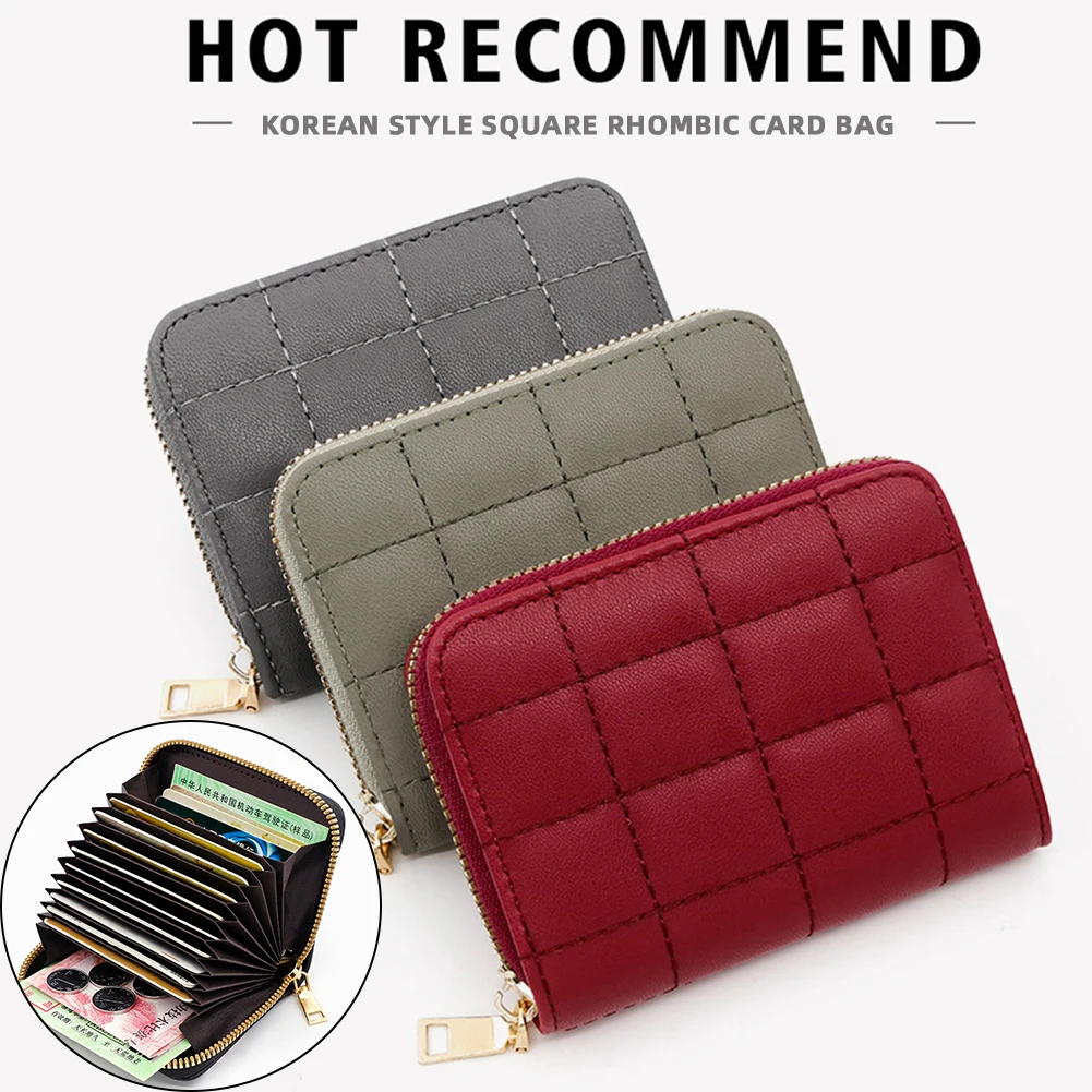 

Zipper Pocket Women Bag Credit ID Card Wallet Short Format Small Clutches Bags For Adults Teens Luxury Purses Geldbörse Damen