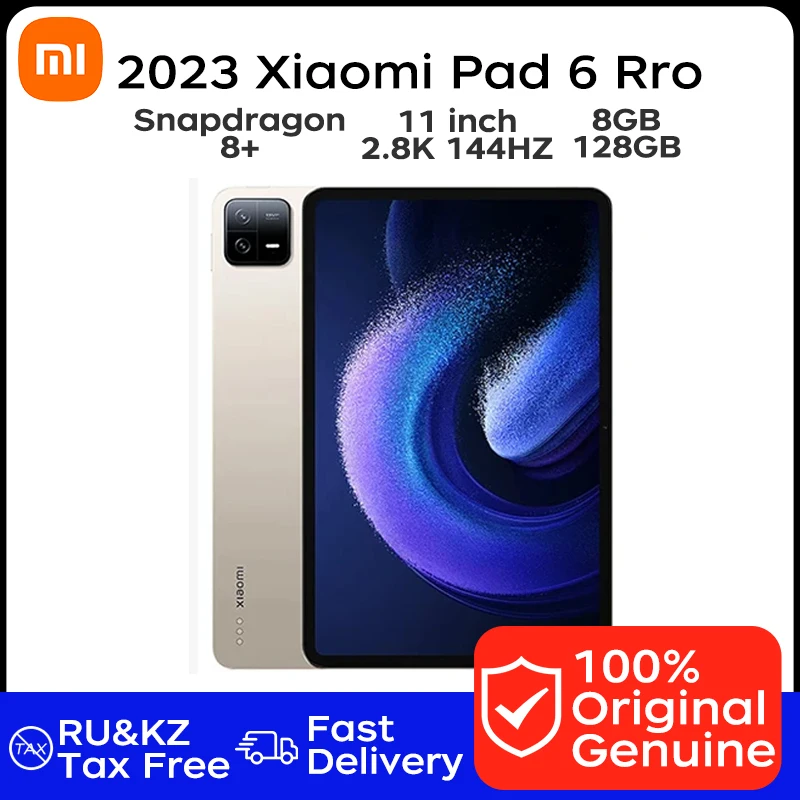 

2023 Xiaomi Pad 6 Pro Tablet 11 Inch 2.8K 144Hz UHD Screen Snapdragon 8+ CPU 8GB 128GB 8600mAh 67W Fast Charger 50MP+20MP Tablet