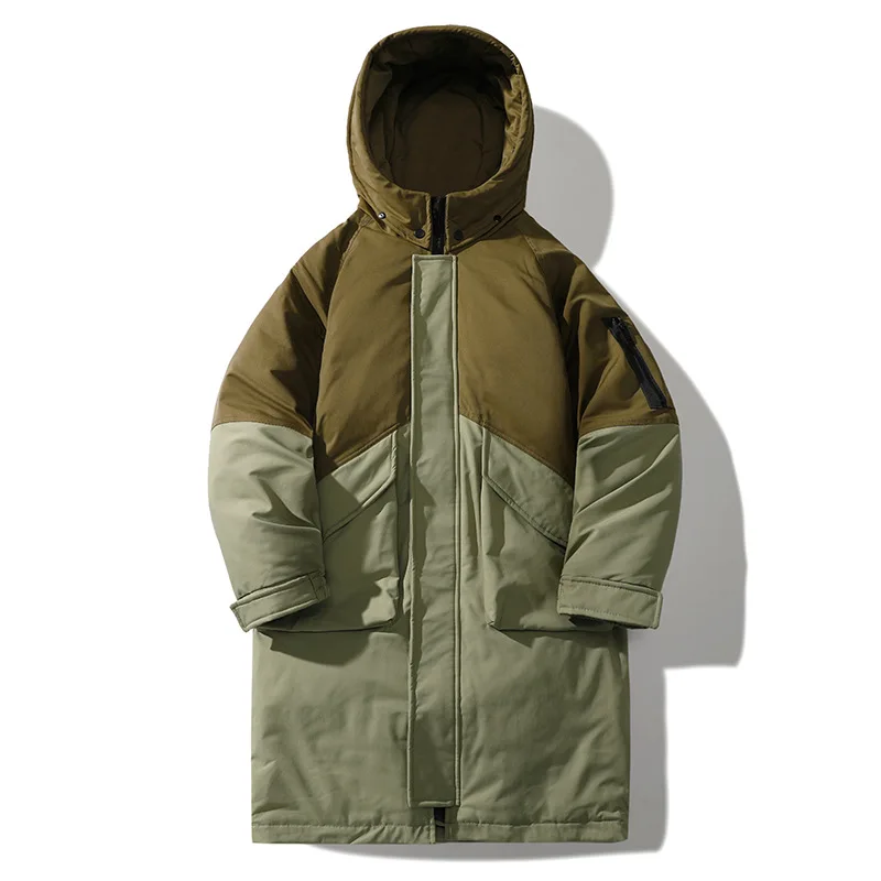 Men's Mid-Length Down Jacket Hooded Outdoor Windproof Parka Stitching Color Winter Thicken Warm Puffer Coat Male
Men's Mid-Length Down Jacket Hooded Outdoor Windproof Parka Stitching Color Winter Thicken Warm Puffer Coat Male