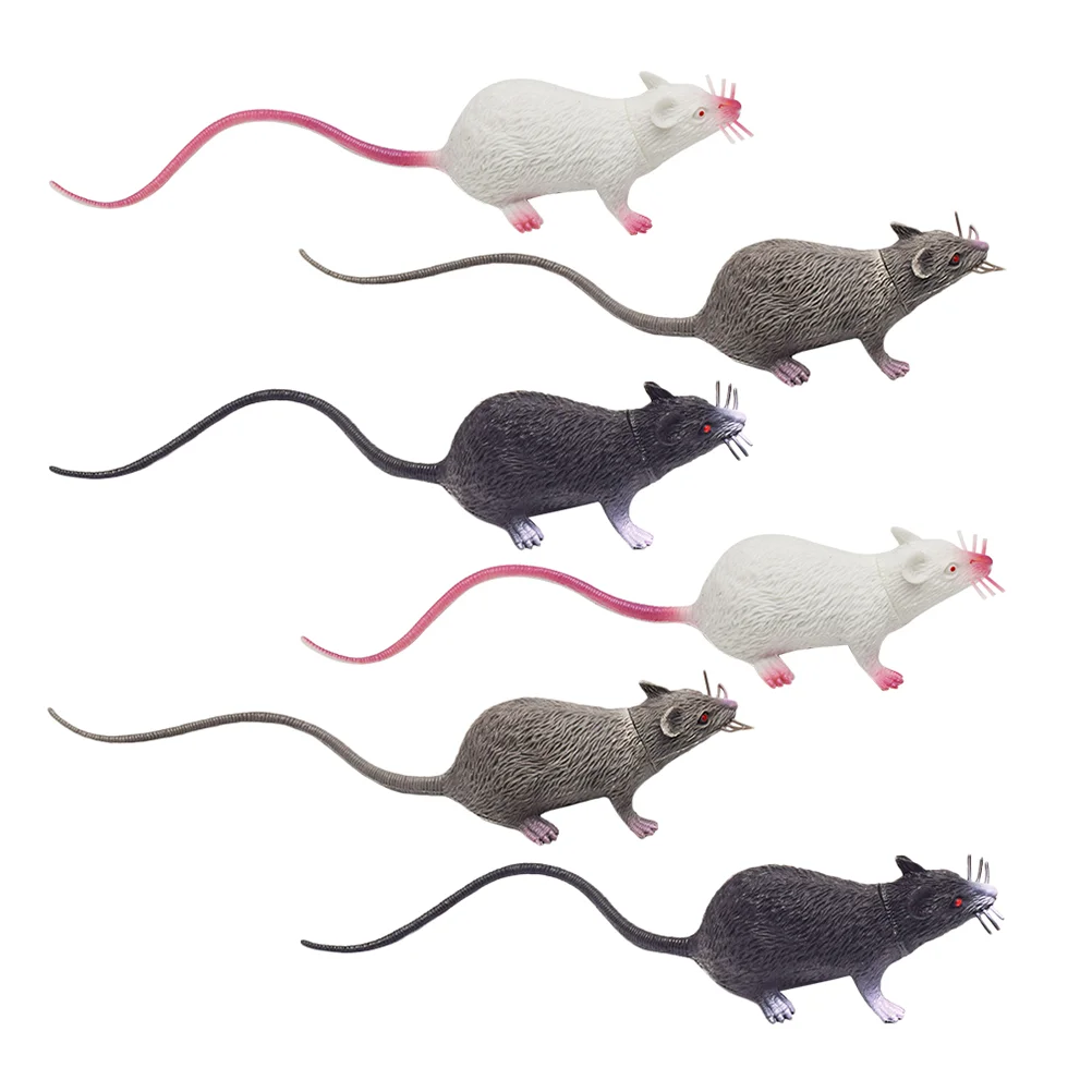 

Simulation Mouse Fake Rat Lifelike Toys Kids Simulated Model Halloween Tricks Pranks Prop Party Plaything Realistic Cat