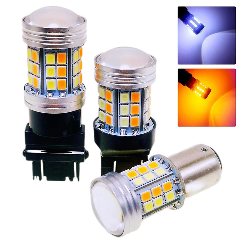 

Dual Color T20 LED 7443 W21/5W Bulb 1157 BAY15D P21/5W Led T25 3157 P27/7W Car DRL Turn Signal Lamp Auto Lights Bulb Switch
