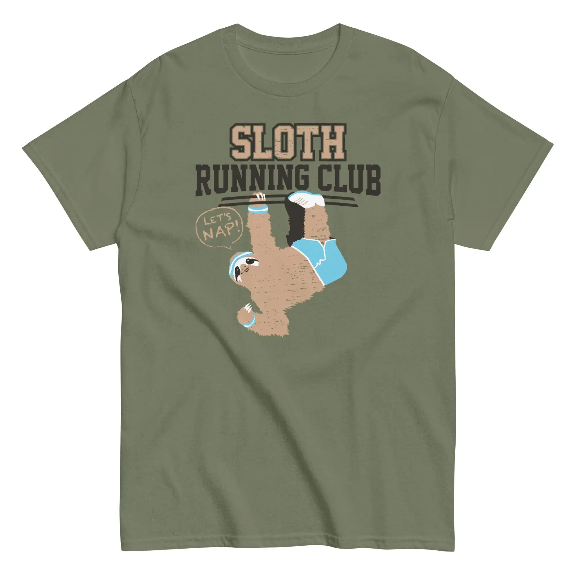 

Ленивец бег клуб аниме графика футболки для мужчин одежда для женщин короткий рукав тройники Винтаж Высокое качество 100% хлопок