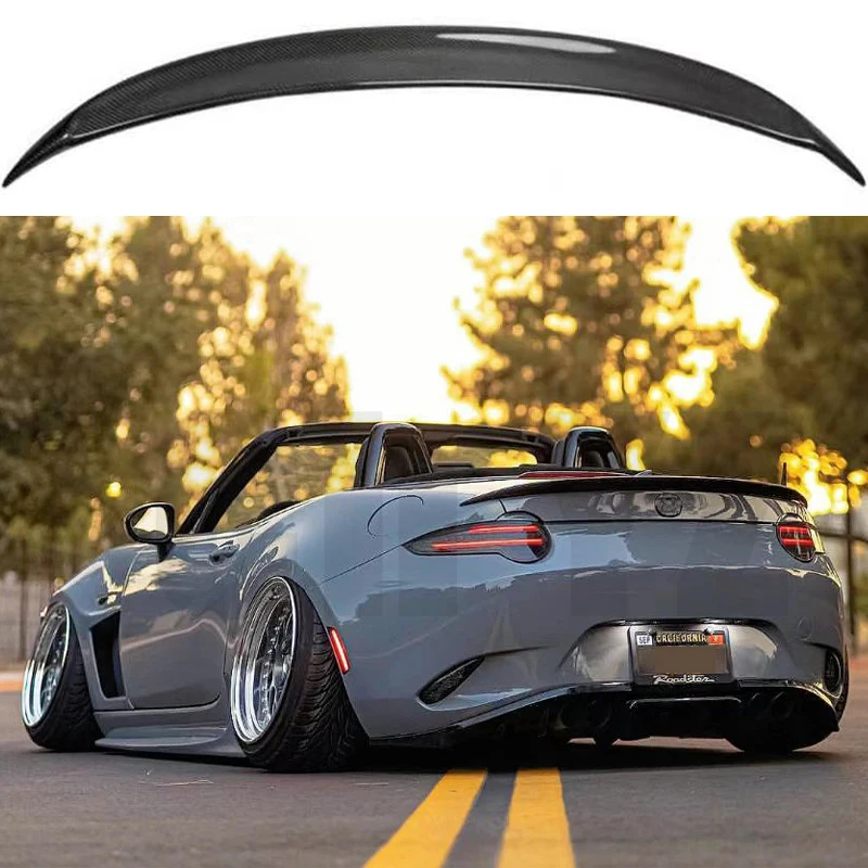 

For MAZDA MX5 MX-5 FRP/CARBON FIBER ND Miata Garage Vary Style Rear Tail Wing Decoration For Mazda Mx5 2016-2023