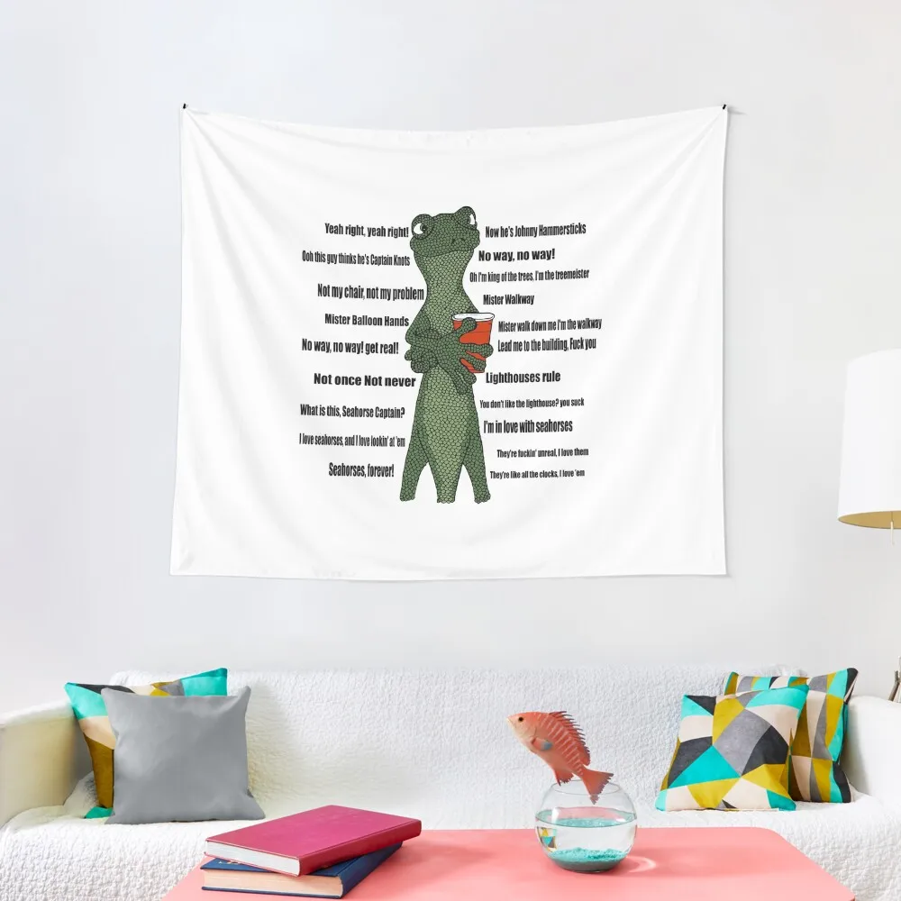 

Lizard Quotes from Drinking Out of Cups Tapestry Home Decor Aesthetic Bedroom Decor Wall Decoration Items Room Aesthetic