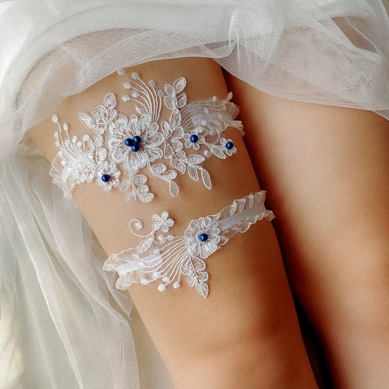 

Подвязки женские с цветочной вышивкой, кружевные свадебные аксессуары для невесты, кольцо до бедра, свадебные аксессуары, 2 шт.