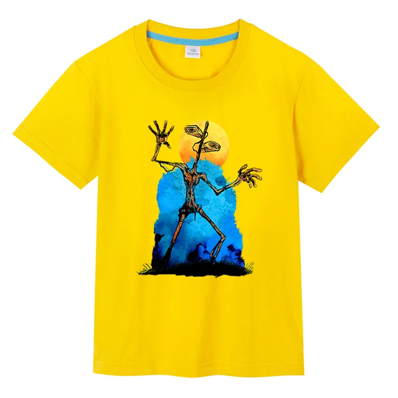 

100% Cotton Summer Boys Girls T-Shirts Siren head monster Print Children T-shirt сиреноголовый Casual boy girl Baby Clothing