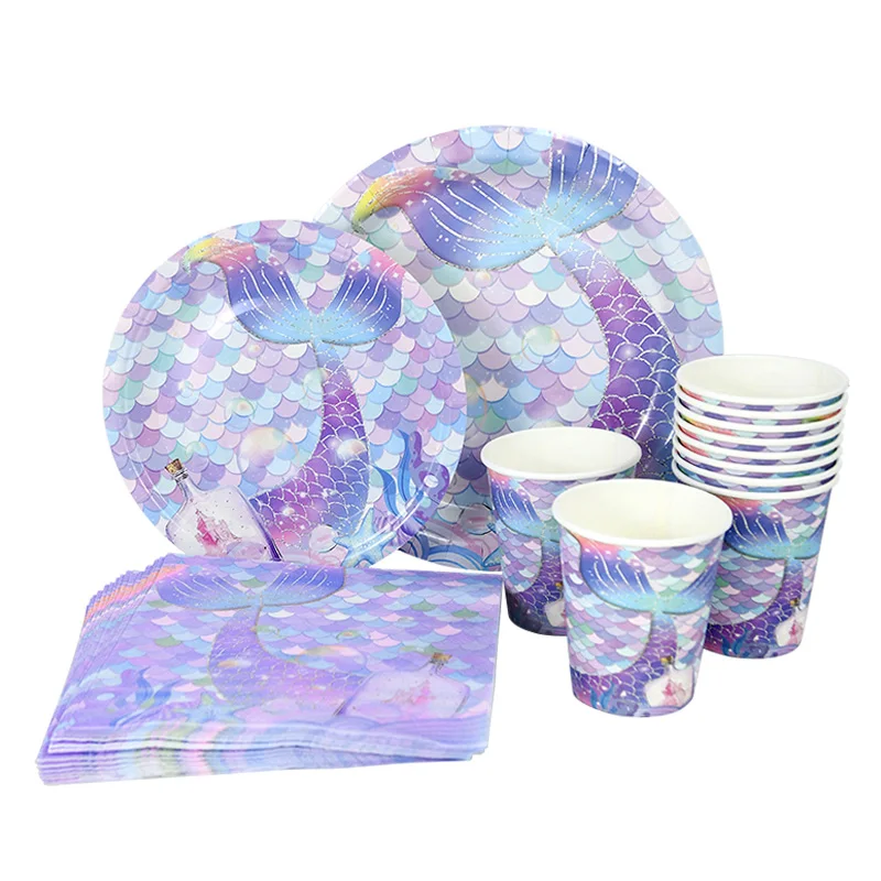 Mermaid Party Decorations Mermaid Disposable Tableware Paper Cup Plates Tablecloth Girls Mermaid Theme Birthday Party Supplies
Mermaid Party Decorations Mermaid Disposable Tableware Paper Cup Plates Tablecloth Girls Mermaid Theme Birthday Party Supplies