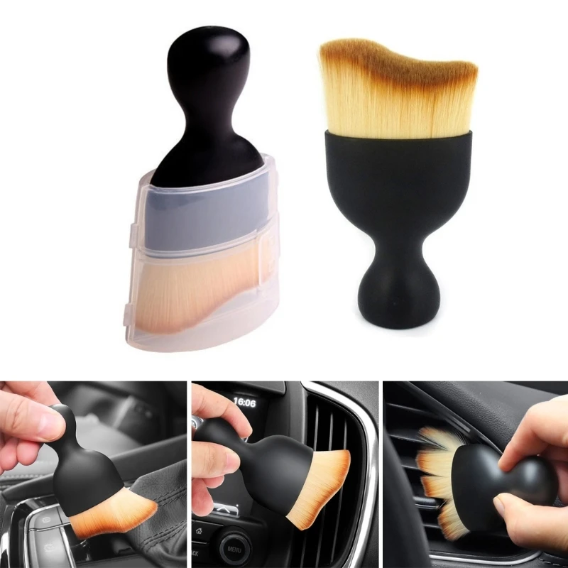 

Detailing Brush Fur Broom For SUV Car Air Outlet Dashboard Cleaning Detail Brush Set Auto Interior Cleaning Dry Wash