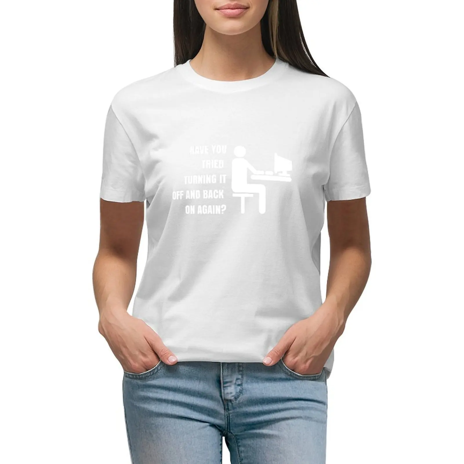 Have You Tried Turning it Off and Back On Again T-shirt vintage clothes plus size tops t-shirts for Women loose fit
Have You Tried Turning it Off and Back On Again T-shirt vintage clothes plus size tops t-shirts for Women loose fit