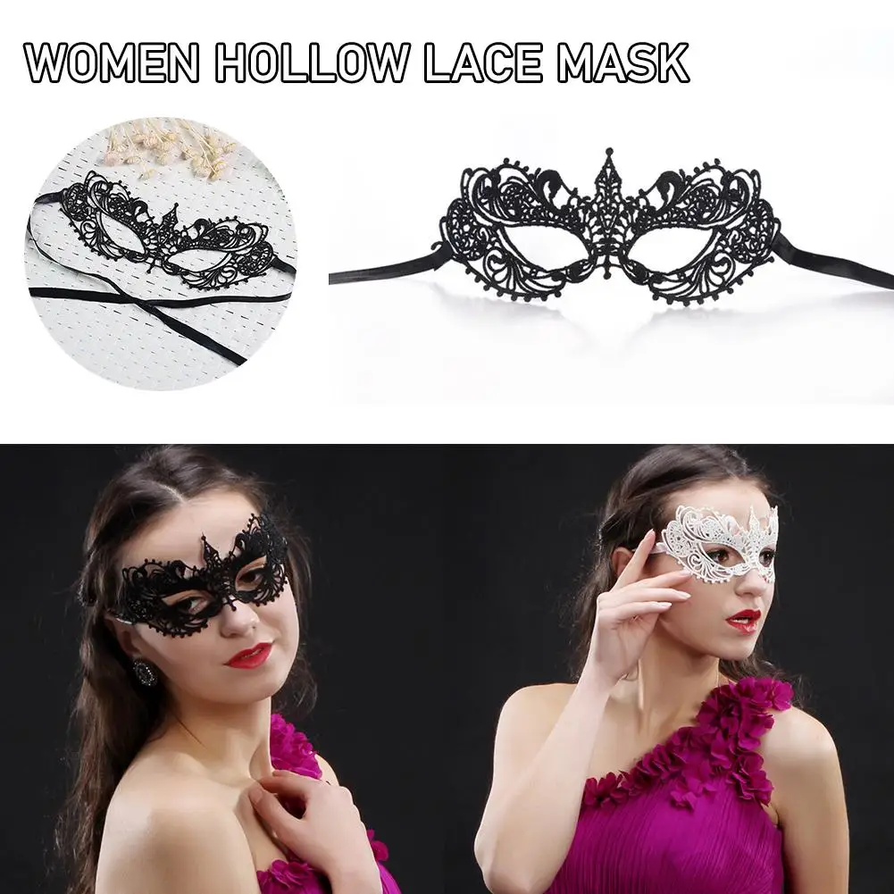 

Halloween Women Hollow Lace Mask Sexy Cosplay Prom Mask Masquerade Face Queen Nightclub Props Party Costume Mask Mask Eye B7T6