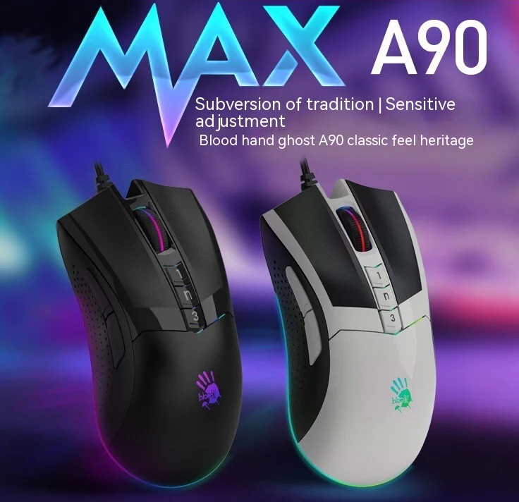 

Double Flying Swallow Blood Hand Ghost A90max Esports Gaming Mouse Wired Usb Laptop Desktop Universal Mouse 2000dpi Rgb Gifts