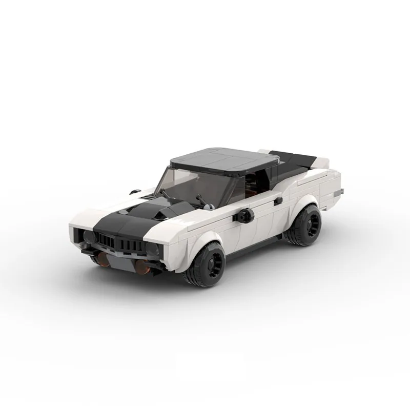 

MOC 1969 Chevroleted Camaro Speed Champions White Cars Techniced Building Blocks Bricks Set Kids Toys Gifts For Boys & Girls
