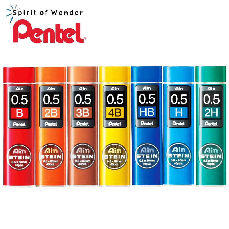 1 tubes/lot (40pcs/tube) Pentel 0.5mm Mechanical pencil refills B,2B,3B,4B,H,2H,HB pencil leads for school & office stationery
1 tubes/lot (40pcs/tube) Pentel 0.5mm Mechanical pencil refills B,2B,3B,4B,H,2H,HB pencil leads for school & office stationery