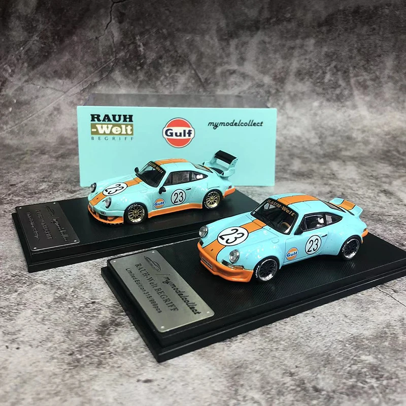 

MC 1:64 Model Car PorS RWB 930 Alloy Die-cast 2 Cars Suit-Gulf Version Duck and High Wing