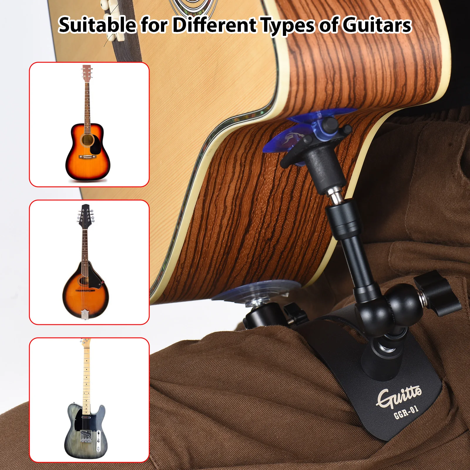 Guitar Support Rest Leg Bracket Suction Cup Mount Aluminum Professional Guitar Leg Stand Lightweight Foldable
Guitar Support Rest Leg Bracket Suction Cup Mount Aluminum Professional Guitar Leg Stand Lightweight Foldable