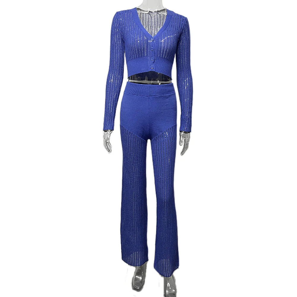 2023 New Fashion Commuting Wind Women Top And Pants Women Suit Long Sleeve Openwork High-rise Trousers Solid Color
2023 New Fashion Commuting Wind Women Top And Pants Women Suit Long Sleeve Openwork High-rise Trousers Solid Color