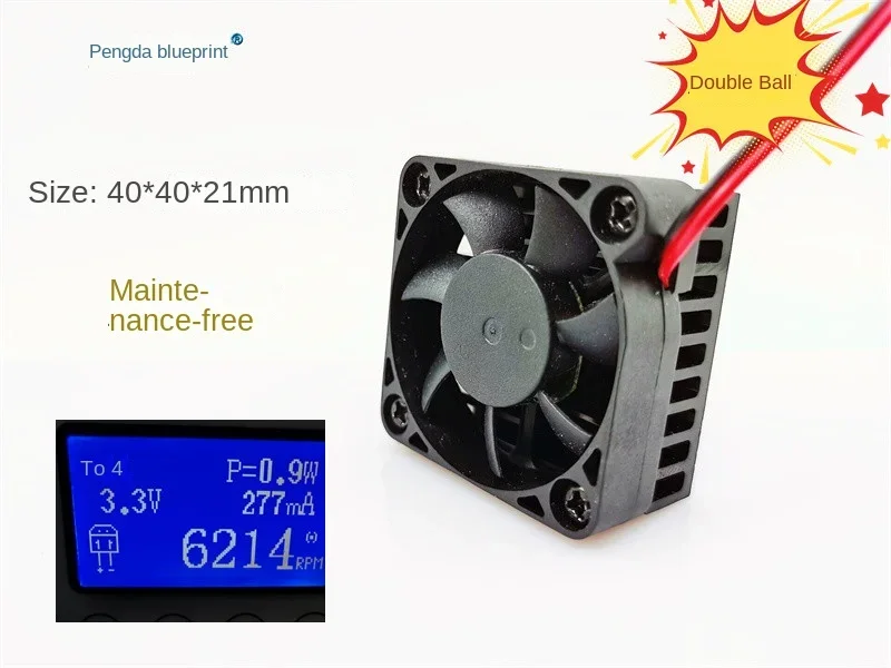 Brand new 40 * 40 * 21MM double ball bearing 3.3V with heat sink aluminum chip motherboard 4CM heat dissipation fan
Brand new 40 * 40 * 21MM double ball bearing 3.3V with heat sink aluminum chip motherboard 4CM heat dissipation fan