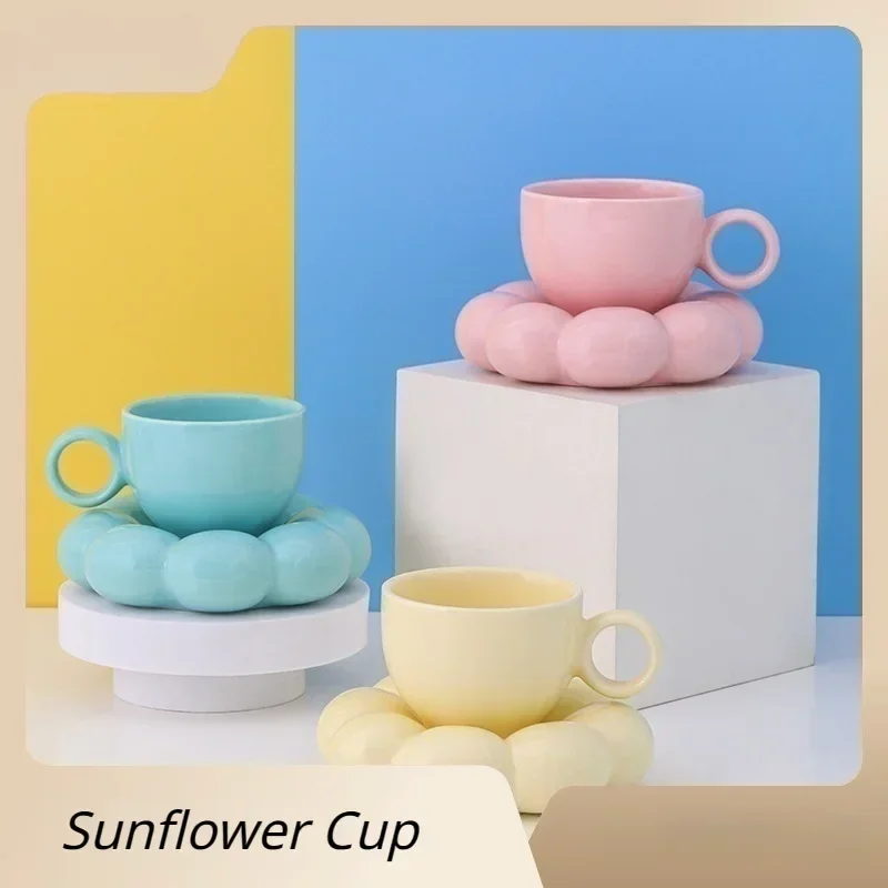 Cute Flower Shape Coffee Cup Saucer Set High-Value Mug Female Birthday Gift Nordic Ins Milk Cups Home Office Water Mugs Tablewar
Cute Flower Shape Coffee Cup Saucer Set High-Value Mug Female Birthday Gift Nordic Ins Milk Cups Home Office Water Mugs Tablewar