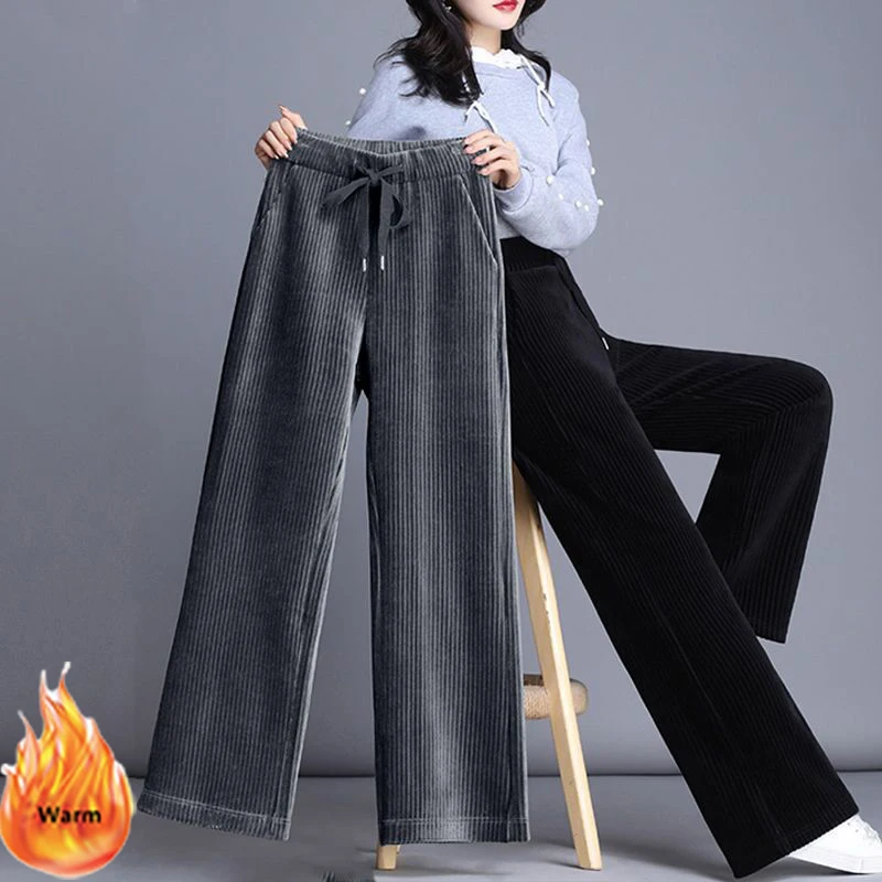 Plus Velvet Casual Wide Leg Pant Women Plus Size Baggy Winter Trousers All-Match Ladies Vintage High Waist Ankle-Length Pants
Plus Velvet Casual Wide Leg Pant Women Plus Size Baggy Winter Trousers All-Match Ladies Vintage High Waist Ankle-Length Pants