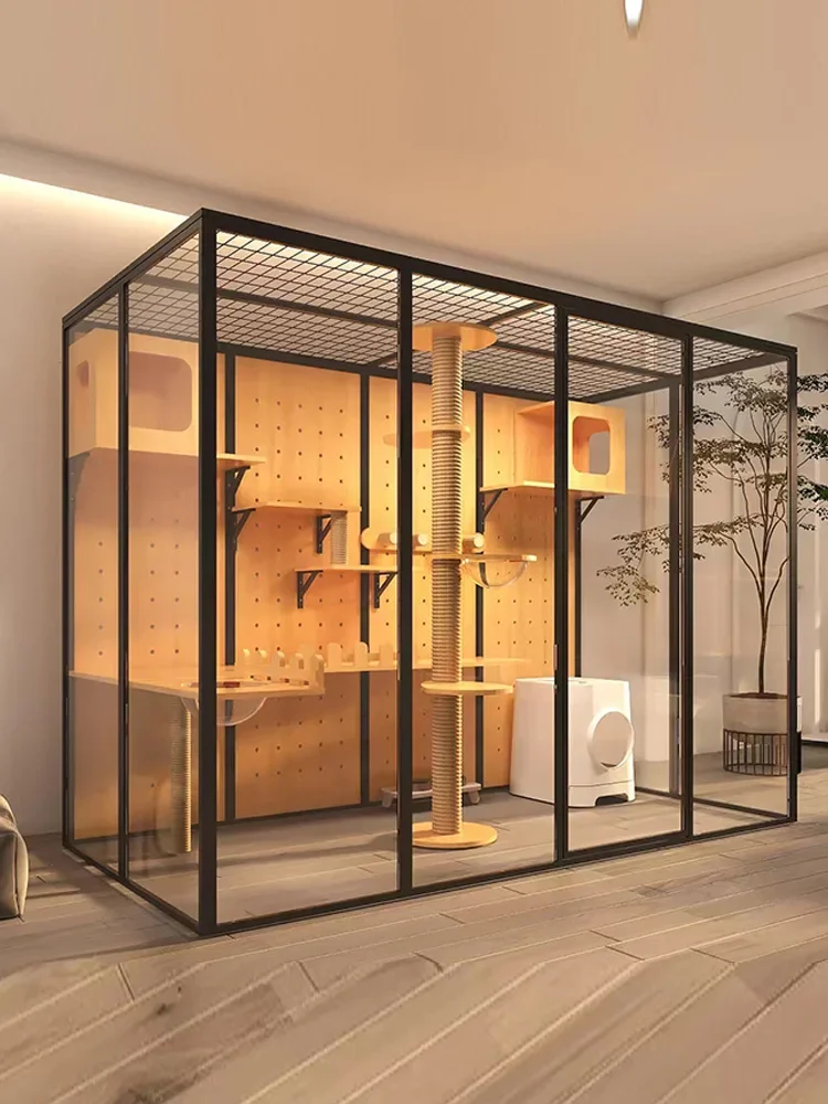 Panoramic Cat Villa Balcony Glass Cat Cage Display Cabinet Pet Shop Large Space Home Room
Panoramic Cat Villa Balcony Glass Cat Cage Display Cabinet Pet Shop Large Space Home Room