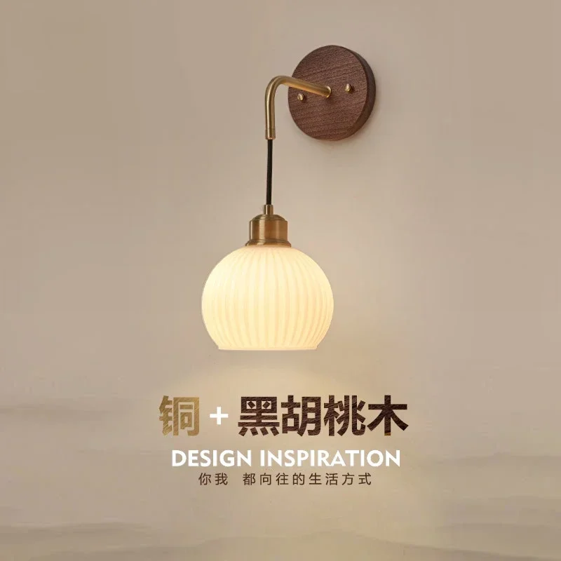 Wall Lamp Light Luxury Walnut Living Room Background Wall Suspension Wire Decorative Corridor Lamps Retro Bedside Lamp
Wall Lamp Light Luxury Walnut Living Room Background Wall Suspension Wire Decorative Corridor Lamps Retro Bedside Lamp