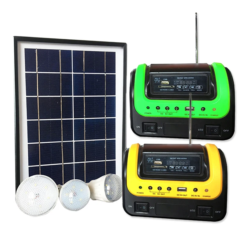 

Radio Solar Emergency Light Flashlight with Solar Panel Portable Solar Power Station with Solar Panel Bulbs for Home Use Camping