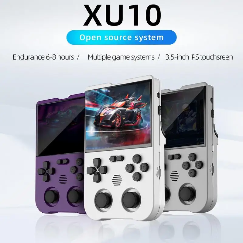 

Ampown XU10 Handheld Game Console 3.5" IPS Screen 3000mAh Battery Linux System Built-in Retro Games Portable Video Game Console