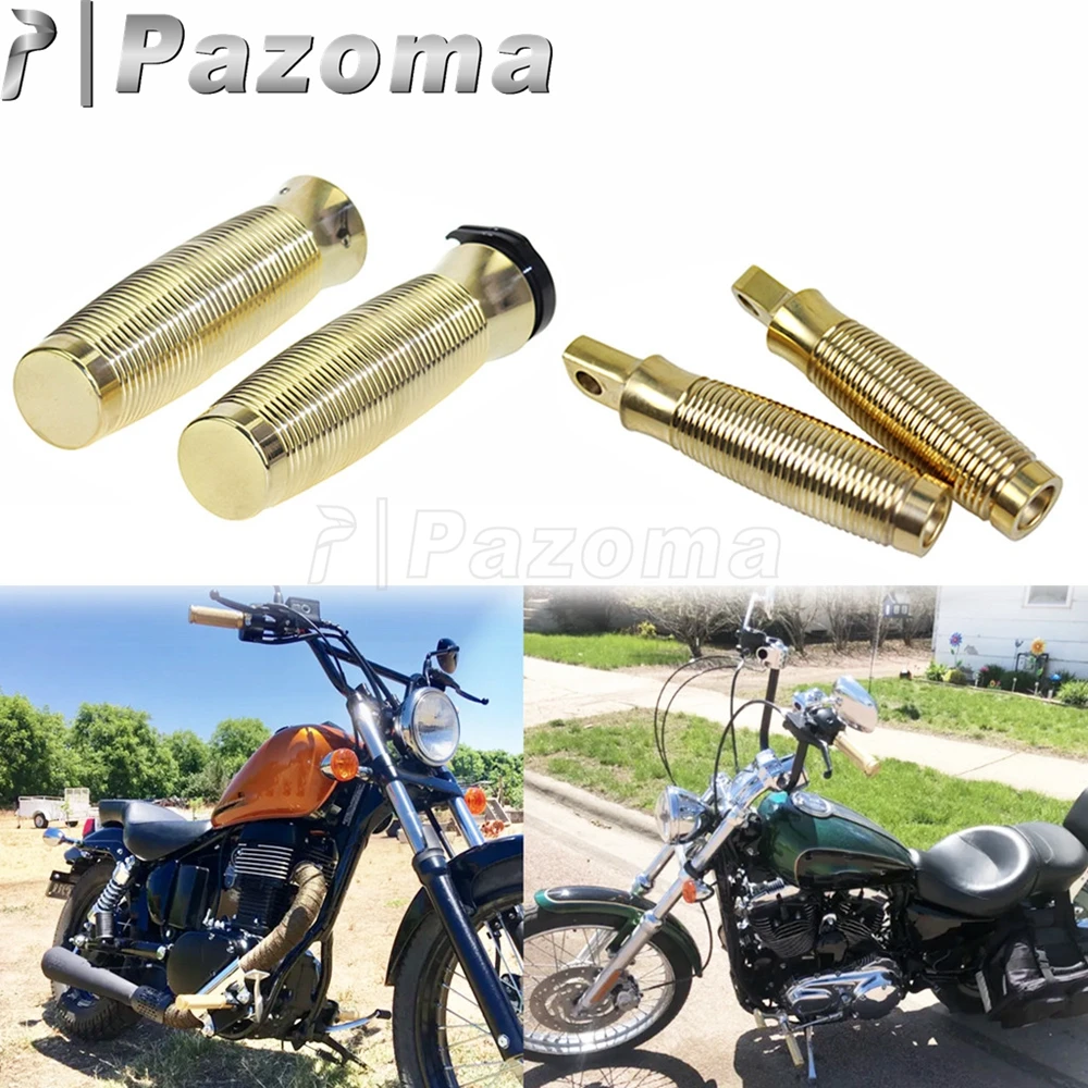 Motorcycle Footpeg Footrest Hand Grips Brass For Chopper Bobber Cruiser Custom Cafer Racer 1" Handlebar Grip + Foot Pegs Rest
Motorcycle Footpeg Footrest Hand Grips Brass For Chopper Bobber Cruiser Custom Cafer Racer 1" Handlebar Grip + Foot Pegs Rest