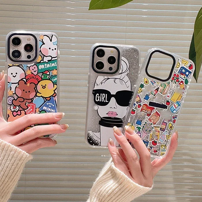 Cute Cartoon Bear Sunglasses Girl Transparent Border Quicksand Phone Case Cover for IPhone 12 13 14 15 Pro Max Case
Cute Cartoon Bear Sunglasses Girl Transparent Border Quicksand Phone Case Cover for IPhone 12 13 14 15 Pro Max Case