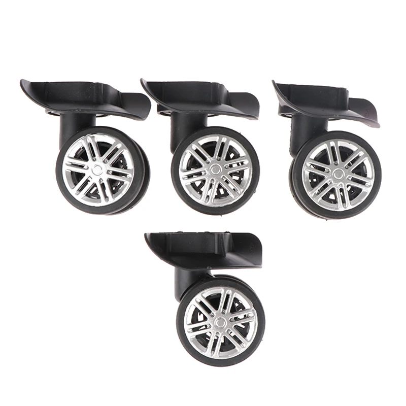 

4pcs Silent Universal Wheels Replacement Luggage Caster Accessories Suitcases Repair Trolley Rubber Wheels Silent Luggage Wheels