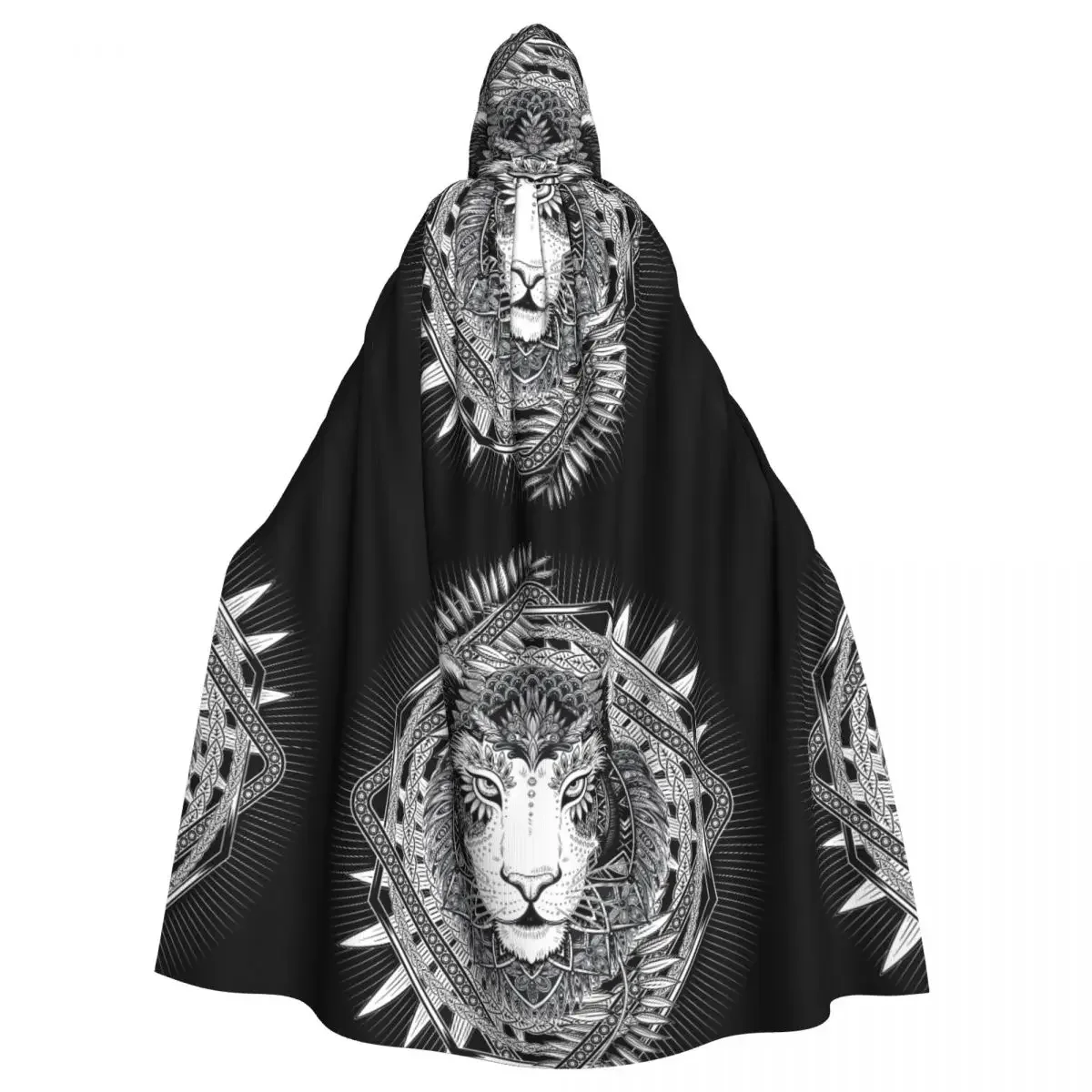 Hooded Cloak Polyester Unisex Witch Cape Costume AccessoryBlack And White Tattoo Tiger Face
Hooded Cloak Polyester Unisex Witch Cape Costume AccessoryBlack And White Tattoo Tiger Face