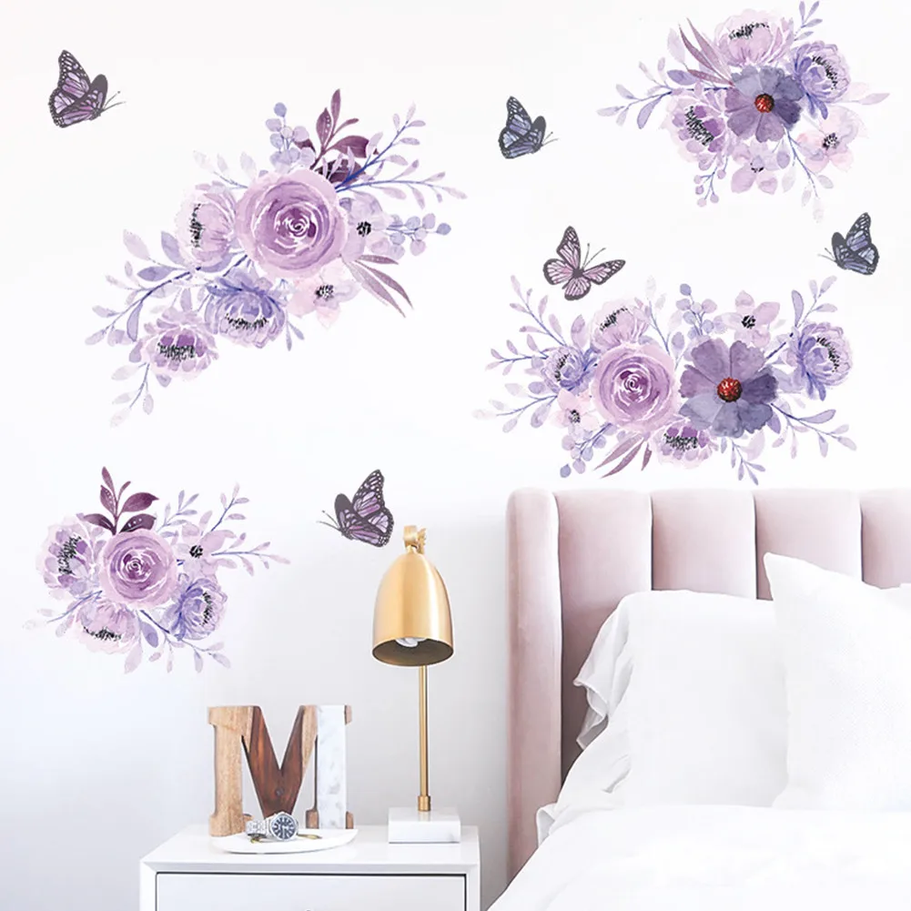 1 Pc Wall Stickers Purple Flower Butterfly Wall Sticker Self-adhesives Decoration For Bedroom Kitchen Stickers High Quality
1 Pc Wall Stickers Purple Flower Butterfly Wall Sticker Self-adhesives Decoration For Bedroom Kitchen Stickers High Quality