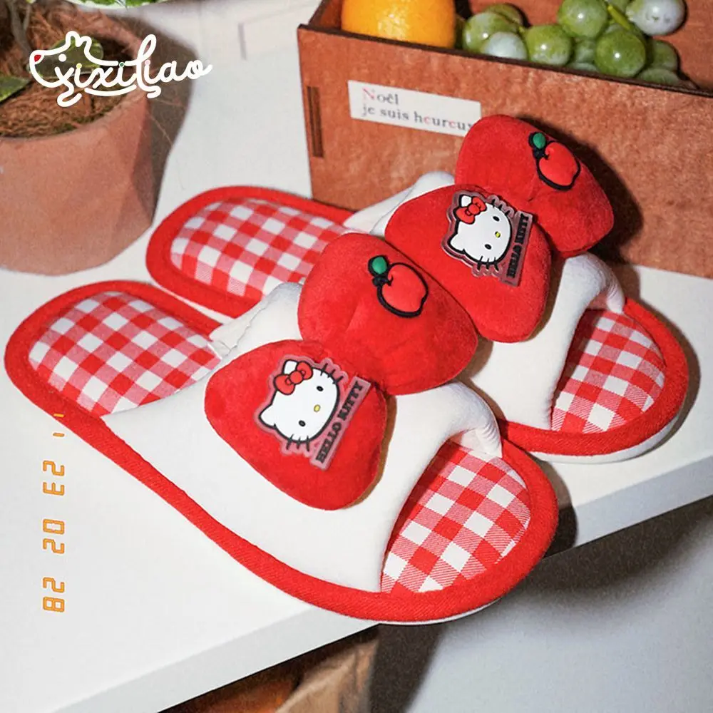 Симпатичные хлопковые тапочки Hello Kitty из аниме Sanrio Cinnamoroll с бантом Симпатичные Мультяшные повседневные домашние туфли на мягкой подошве для девочек
Симпатичные хлопковые тапочки Hello Kitty из аниме Sanrio Cinnamoroll с бантом Симпатичные Мультяшные повседневные домашние туфли на мягкой подошве для девочек