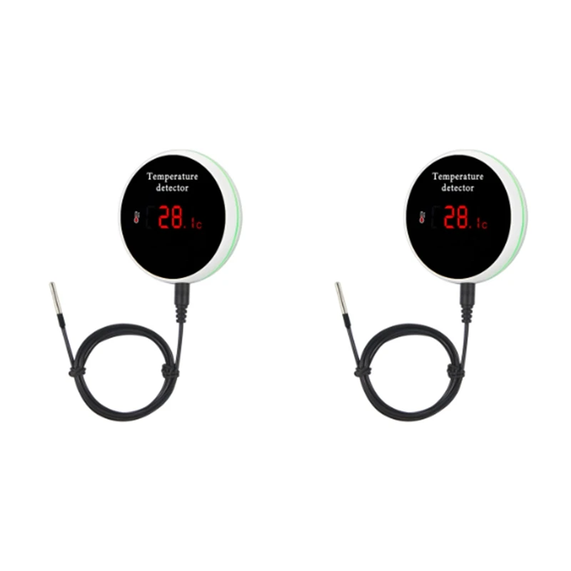 2X Tuya Smart Home Wifi Temperature Sensor Wire Digital Smartlife Thermometer Room Water Pool Thermostat Alarm EU Plug
2X Tuya Smart Home Wifi Temperature Sensor Wire Digital Smartlife Thermometer Room Water Pool Thermostat Alarm EU Plug