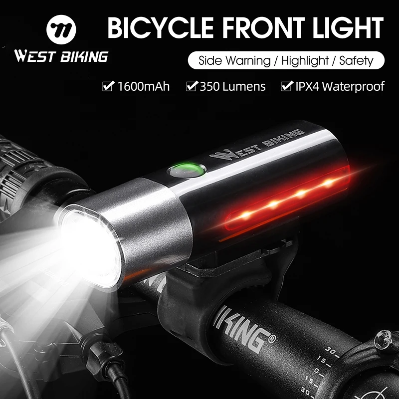 WEST BIKING Bike Light Front Lamp USB Rechargeable MTB Road Bicycle Cycling Headlight LED Flashlight Bike Accessories 
WEST BIKING Bike Light Front Lamp USB Rechargeable MTB Road Bicycle Cycling Headlight LED Flashlight Bike Accessories