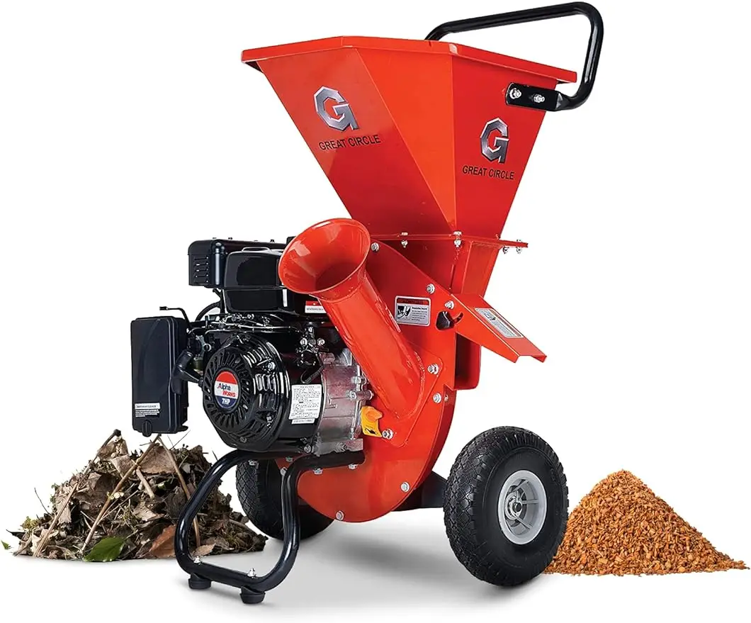 GreatCircleUSA Wood Chipper Shredder Mulcher Heavy Duty Gas Powered 3 in 1 Multi-Function 3" Inch Max Wood Diameter Capacity
GreatCircleUSA Wood Chipper Shredder Mulcher Heavy Duty Gas Powered 3 in 1 Multi-Function 3" Inch Max Wood Diameter Capacity