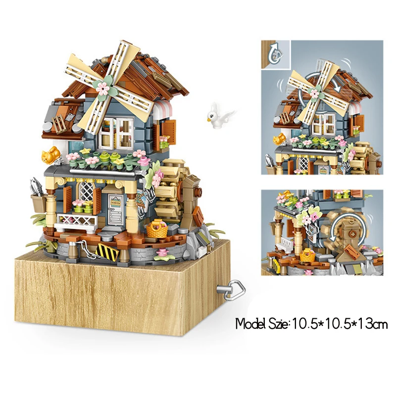 LOZ MINI Windmill Castle Music Box Model Building Block City Creative Girls Dream Castle House Bricks Children Kids Toys Gifts
LOZ MINI Windmill Castle Music Box Model Building Block City Creative Girls Dream Castle House Bricks Children Kids Toys Gifts