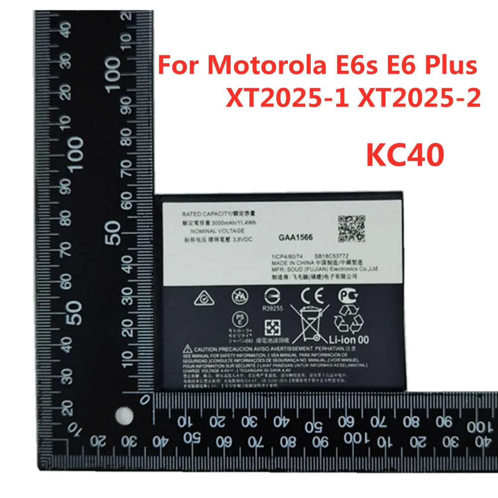 

1x3000 мАч KC40 Аккумулятор для телефона Motorola Moto E6s E6 Plus XT2025-1 XT2025-2 высококачественные аккумуляторные батареи для смартфона