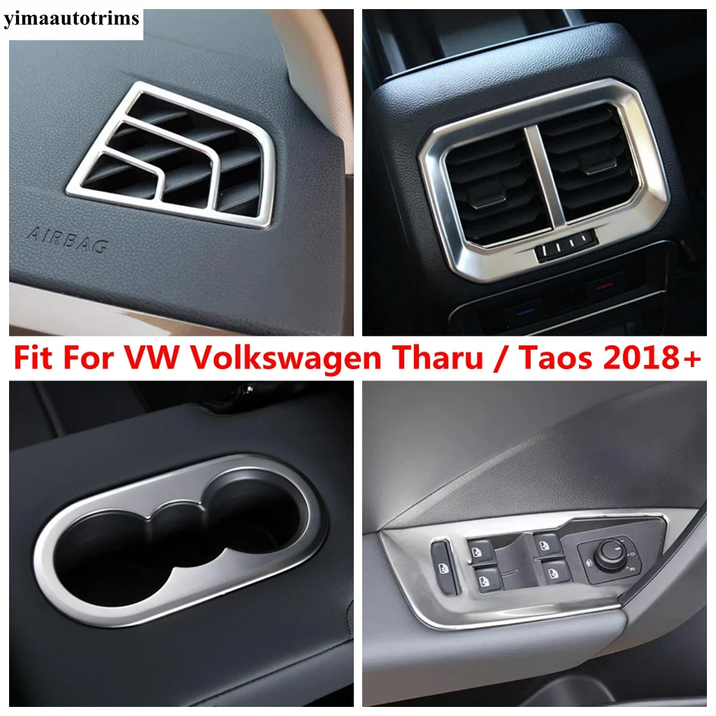 

Water Cup / Window Lift / Glove Box / Rear Box Air AC Vent Cover Trim Accessories For VW Volkswagen Tharu / Taos 2018 - 2023