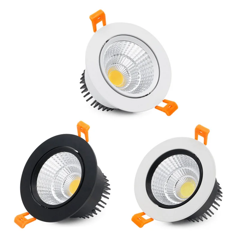 

Recessed LED Dimmable Round Downlights 24W 20W 18W 15W 12W 9W 7W 5W 3W COB Ceiling Lamps AC90~260V Spot Lights Indoor Lighting