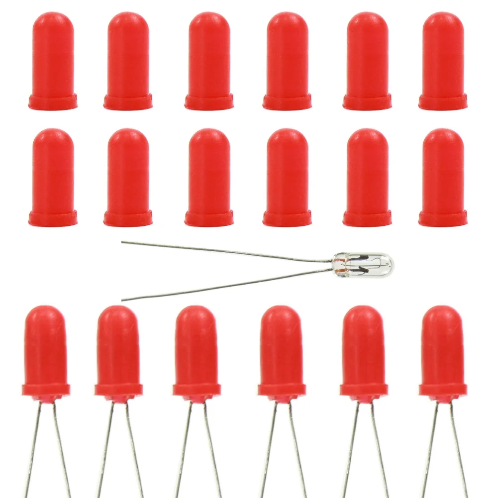 

XPT01R 100pcs Red Rubber Caps Covers for 3mm Grain of Wheat Bulbs LEDs