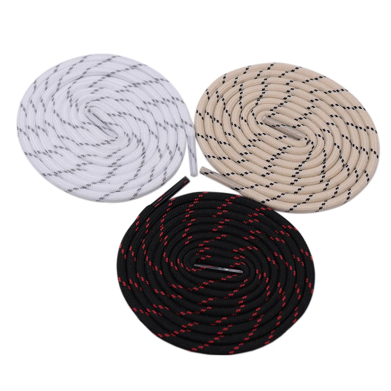 

Coolstring 4.5MM Double Color Plaid Pattern Ropes With Plastic Tip Cheaper Shoelaces Clothing Polyester Hat Rope ozdoby do butów