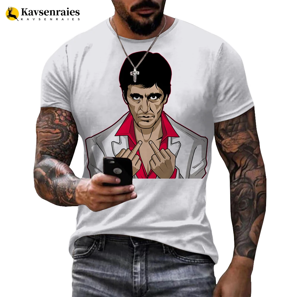 

TV Series Scarface Men T Shirt New Fashion 3D Printed T-shirts Casual Harajuku Style Tshirt Streetwear Tee