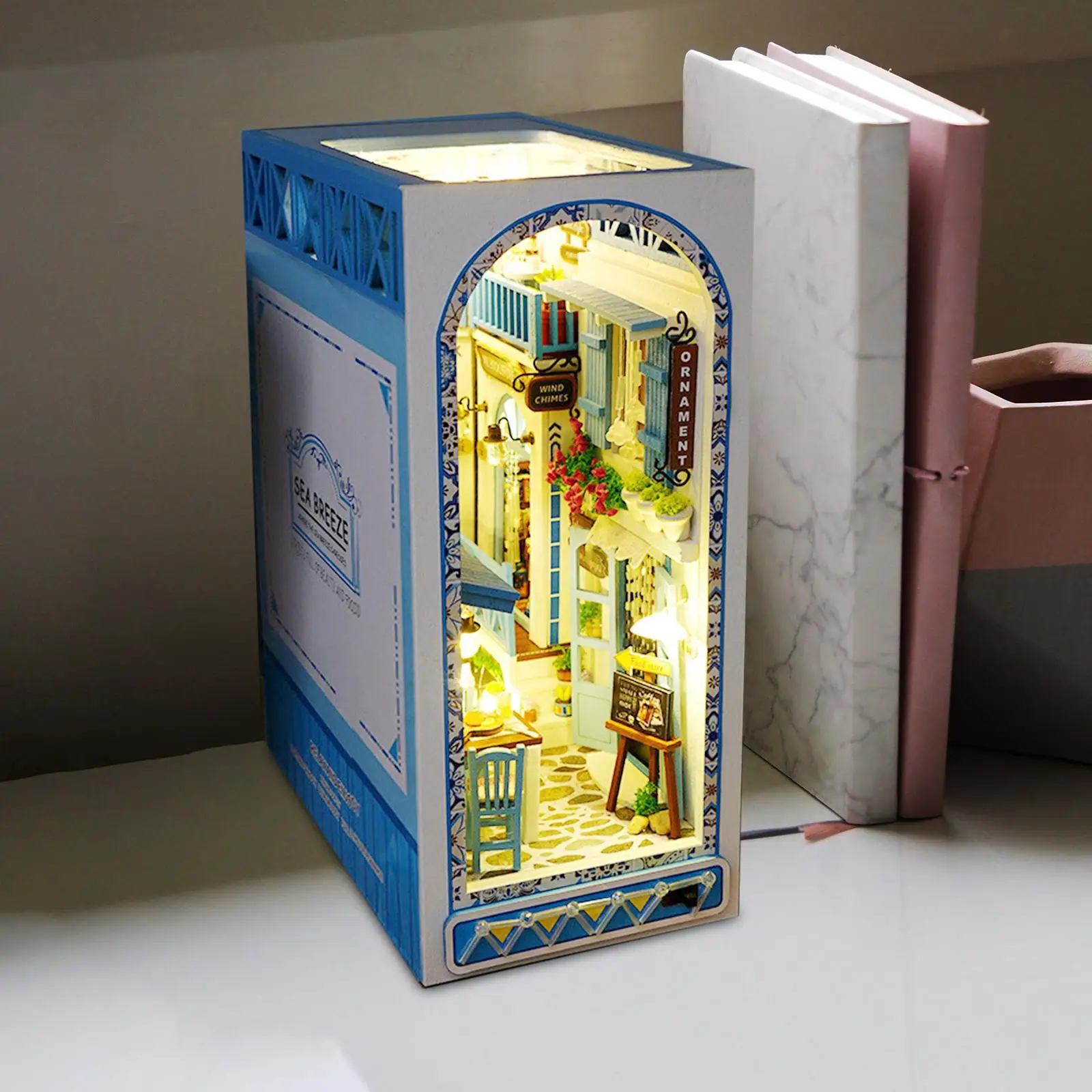 

DIY книжные миниатюрные наборы, строительные аксессуары ручной работы, 3D Деревянный пазл, книжный конец для книги, офиса, дома, стола, винтажная полка