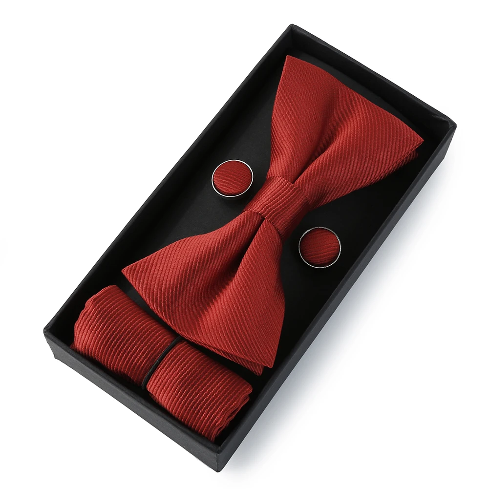 3pcs Bowtie Set Cufflinks Pocket Square Bow Tie Gift Box 3pc Bowtie Suit Business Wedding Party Cravat Suit For Men Accessories
3pcs Bowtie Set Cufflinks Pocket Square Bow Tie Gift Box 3pc Bowtie Suit Business Wedding Party Cravat Suit For Men Accessories