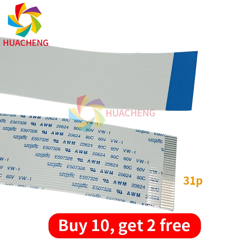 10pcs Head Cable 31pins DX5 Printhead Cable for Epson 186 for Allwin Xuli Witcolor Human Printer FFC Flat Cable 31p 400mm
10pcs Head Cable 31pins DX5 Printhead Cable for Epson 186 for Allwin Xuli Witcolor Human Printer FFC Flat Cable 31p 400mm