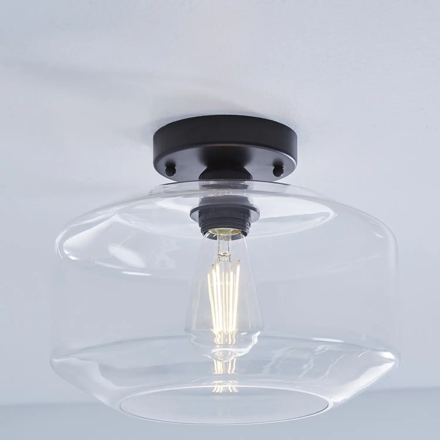 Ceiling LightBetter Homes &Gardens Modern Ceiling Light 1-Light ST18 LED 8.5W (75W Equiv),Matte Black Clear Glass
Ceiling LightBetter Homes &Gardens Modern Ceiling Light 1-Light ST18 LED 8.5W (75W Equiv),Matte Black Clear Glass