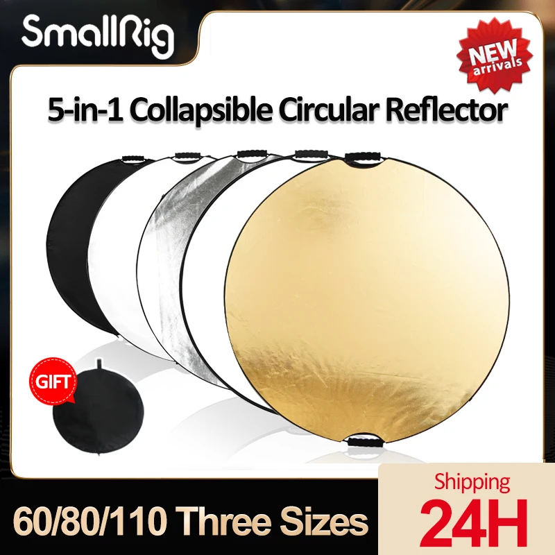 Складной Круглый отражатель SmallRig 5-в-1, портативная маленькая мягкая пластина, комплекты для фотостудии для съемки
Складной Круглый отражатель SmallRig 5-в-1, портативная маленькая мягкая пластина, комплекты для фотостудии для съемки